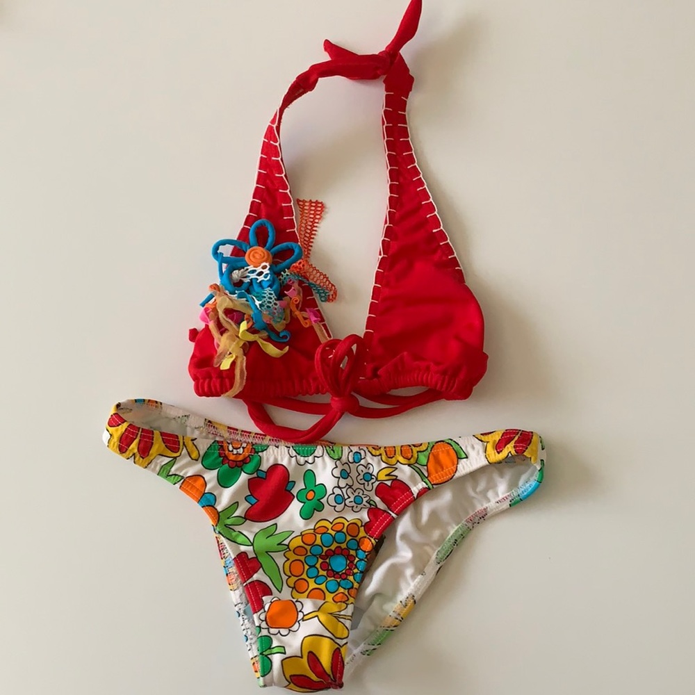 Halter bikini top, size S